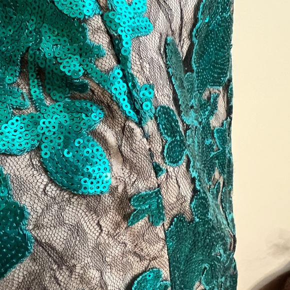 Sequin Green Cocktail Dress - Picture 7 of 16